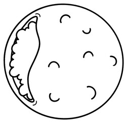 Gordita | Mexican Food | Black and White | Outline 