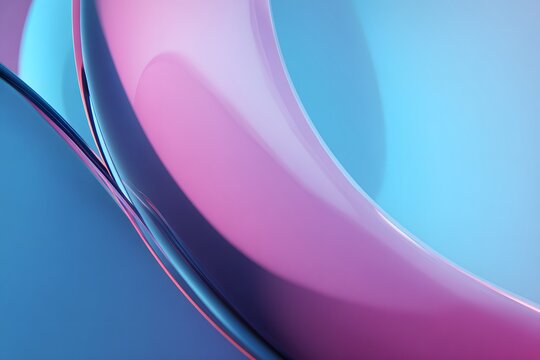 Glossy blue and pink 3D glass spheres abstract minimal digital background for modern creative design, soft pastel color reflections and futuristic artistic visuals


