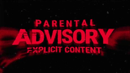 Parental advisory explicit content label in red lettering. Suitable for warning audiences of explicit material. Explicit content notification.