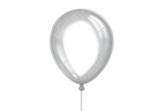Clear letter o alphabet balloon on transparent background