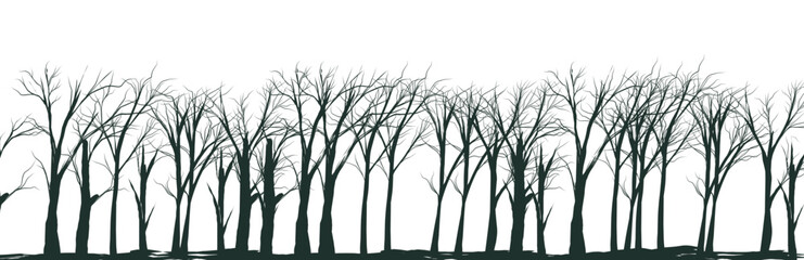 group of dead tree vector illustration. eco green enviromental issue
