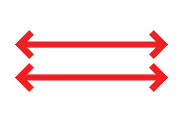 Double Sided Arrow icon, two sided arrow icon, double arrow icon, vector illustration.