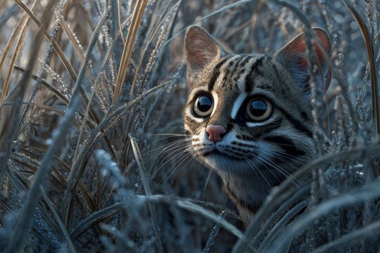 Foliage shadow: the black-footed cat's enigmatic twilight presen
