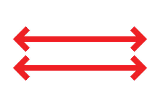 Double Sided Arrow icon, two sided arrow icon, double arrow icon, vector illustration.