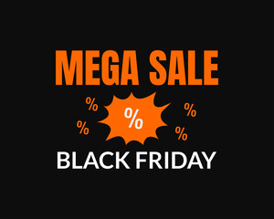 mega black friday sale poster design