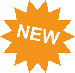 Fototapeta premium Bright Orange Starburst New Product Announcement sale