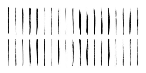 Collection of hand painted ink brush strokes with artistic texture and bold lines for abstract background, banner design, poster elements, and creative accents