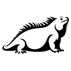 Baby iguana silhouette