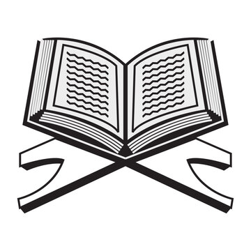open book on stand, black and white clip art preview