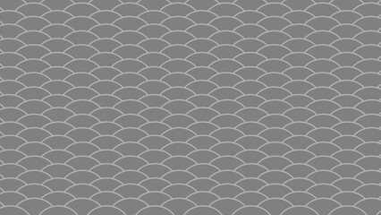 Elegant, seamless vector pattern featuring repeating scallop or wave shapes in two shades of gray/monochrome. Ideal for corporate branding, minimalist web design, packaging, and neutral backgrounds.