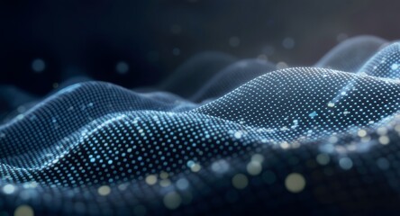 Abstract Futuristic Digital Waveform Background