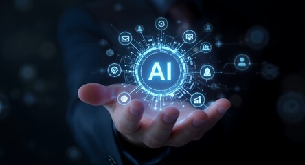 AI Technology and Digital Interface Concept