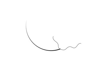 Surgical Needle icon, Suture Needle and thread icon, vector illustration.