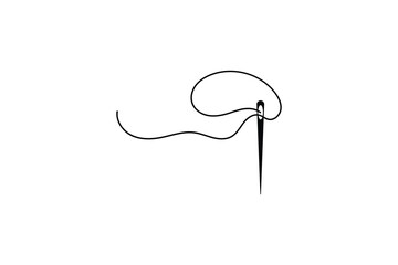 Needle icon. Needle and thread icon, thread icon.