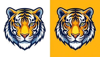 Tiger head logo design variations