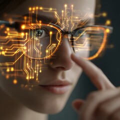 Vibrant ai interface: transforming the digital learning environment. Ai technology. Discovering edtech potential: a teen's journey with interactive virtual tools. Artificial intelligence.