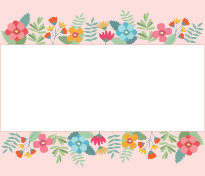 a frame decorated with flowers