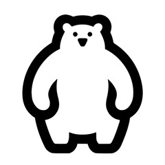 Cute little bear silhouette