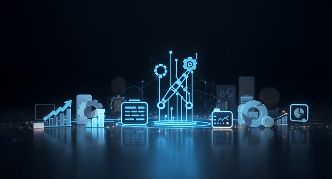 Technology and Data Visualization Concept