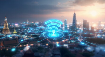 Wireless Network Connectivity Over a Cityscape