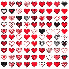 Collection of various heart-shaped designs