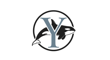 Letter Y Orca Logo Design, A Symbolic Representation of the Animal in Modern Style