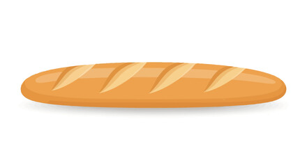 Delicious baguette illustration, a classic French bread with crisp crust, perfect for healthy diet