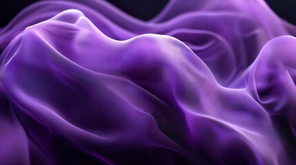 Obraz premium Abstract purple fabric folds, dynamic motion, digitally rendered