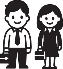 black and white cartoon illustration of a man