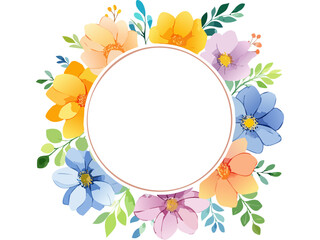 Vibrant floral text frame