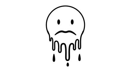 Melting sorrow: A conceptual illustration of sadness with emotional distress and sorrow in