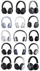 Collection of Various Modern Over-Ear Headphones