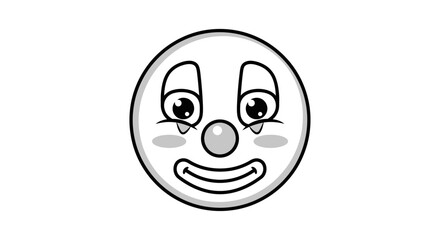 Expressive clown face emoji with tears showcasing sadness and emotional vulnerability