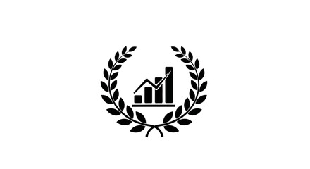 Financial Growth Achievement Laurel Wreath Symbolizing Success and Prosperity