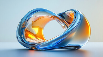 Abstract iridescent 3D shape with vibrant color shifts and reflective surfaces, symbolizing modern digital art, creativity, futuristic design, and dynamic visual aesthetics