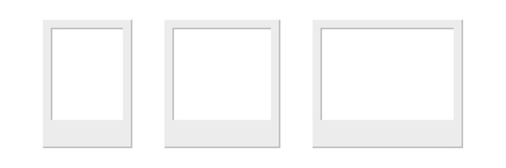 Obraz premium Polaroid Photo Frame Mockup Set – Blank Instant Film Template