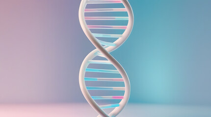 Futuristic DNA Strand Design with Smooth Gradient Backdrop