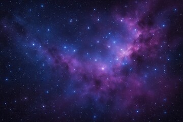 Naklejka premium Deep star field with colorful nebula clouds and sparkling dust across the night sky