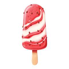 very fresh strawberry flavored ice cream per stick