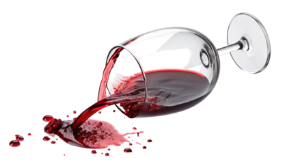 Shattered wine glass red liquid spilling dramatic high speed photography