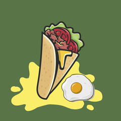 urkish kebab and fried egg Is...