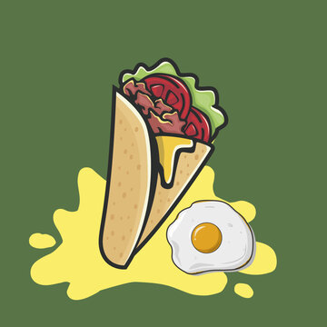 urkish kebab and fried egg Is...