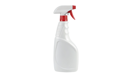 White trigger sprayer bottle with red accents for cleaning and spraying solutions