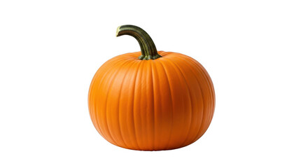 Obraz premium Fresh orange pumpkin isolated on transparent background for autumn or halloween decor