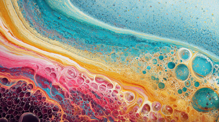 abstract watercolor and bubble background