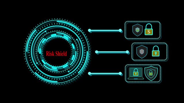 Advanced Risk Sheild Protection System with Cyber Defense Firewall, Data Encryption, Cloud Privacy, and Secure Communication for Digital Information Safety.