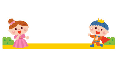 お遊戯会で劇をしている子どもたちのイラスト