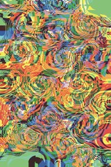 Fototapeta premium Abstract, multicolored, beautiful colors painted together, used to create backgrounds, patterns with no definite shapes mixed with multiple colors, printed image patterns, patterns on product surfaces