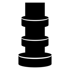 Stand vector silhouette , clip art, and symbol. Shilhouette of  stand property concept and simple design