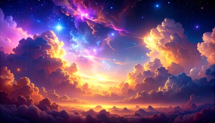 Dreamy cosmic skyscape